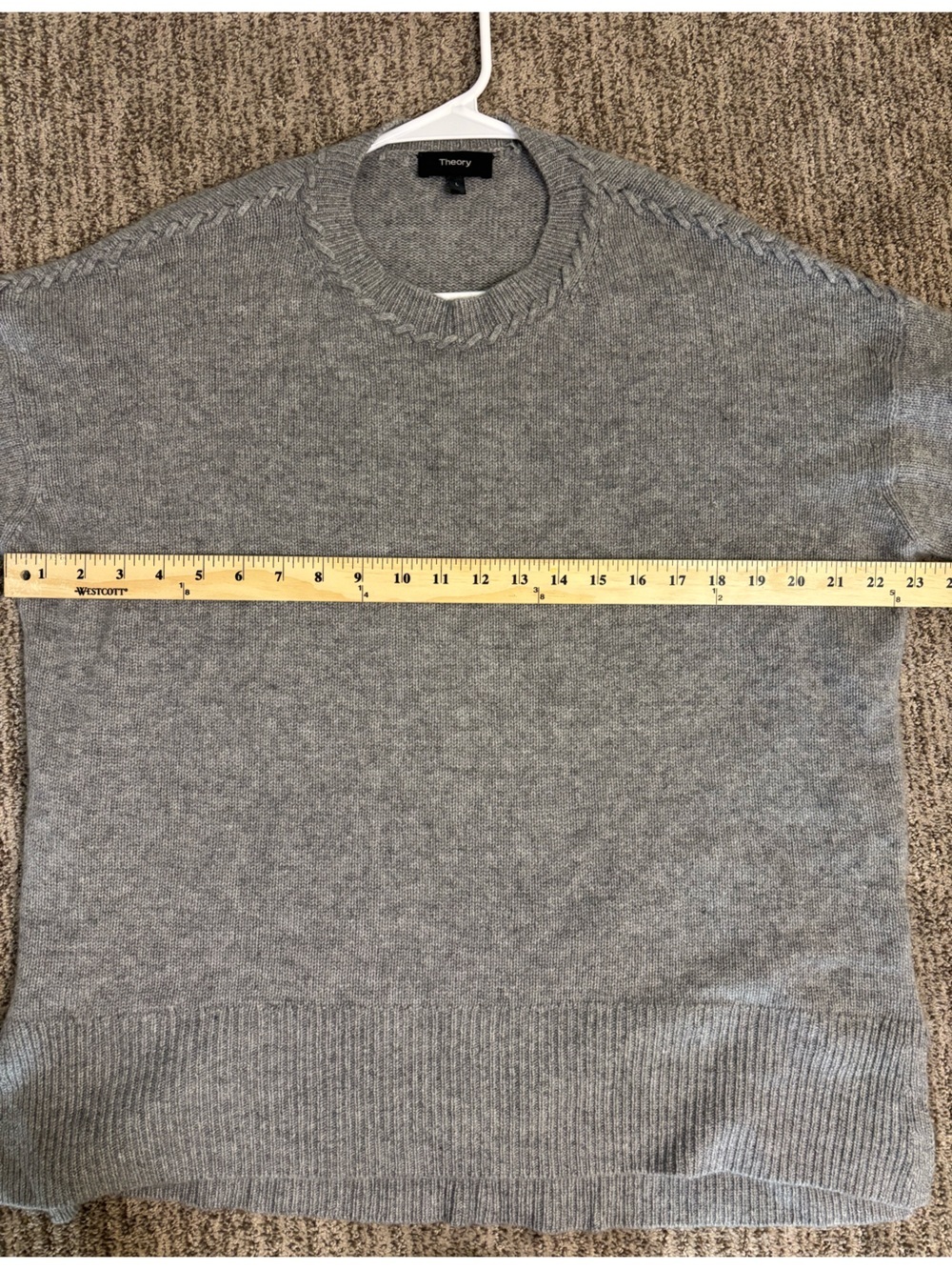 Theory Karenia Whipstitche Super Soft Thick 100% Cashmere Sweater Large NWOT - Picture 11 of 11